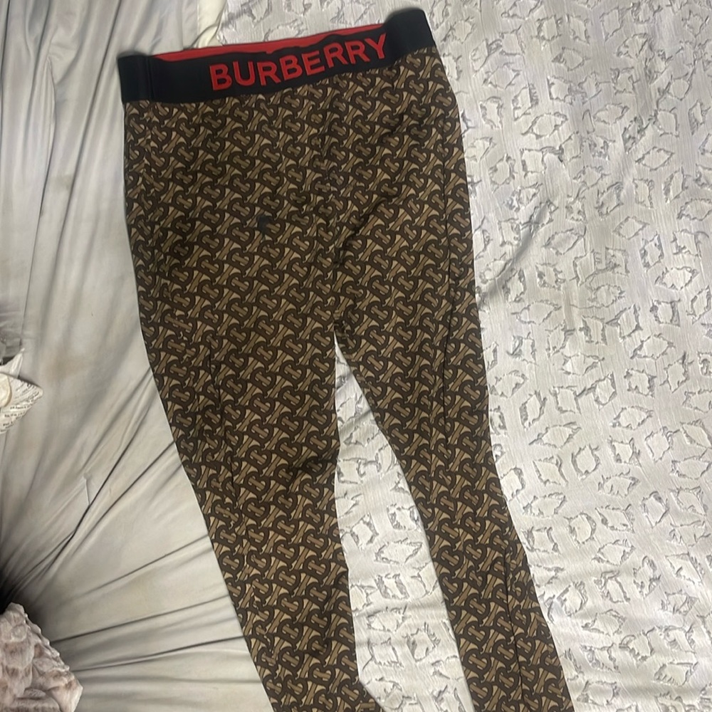 Burberry London England Authentic original Print Leggings Size Large